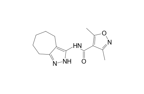 3,5-dimethyl-N-(2,4,5,6,7,8-hexahydrocycloheptapyrazol-3-yl)-4-isoxaz olecarboxamide