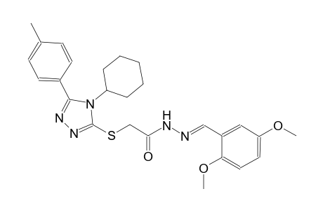 2-{[4-cyclohexyl-5-(4-methylphenyl)-4H-1,2,4-triazol-3-yl]sulfanyl}-N'-[(E)-(2,5-dimethoxyphenyl)methylidene]acetohydrazide