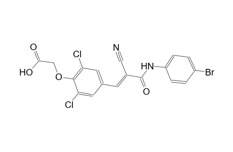 {4-[(1E)-3-(4-bromoanilino)-2-cyano-3-oxo-1-propenyl]-2,6-dichlorophenoxy}acetic acid