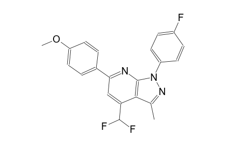 1H-pyrazolo[3,4-b]pyridine, 4-(difluoromethyl)-1-(4-fluorophenyl)-6-(4-methoxyphenyl)-3-methyl-