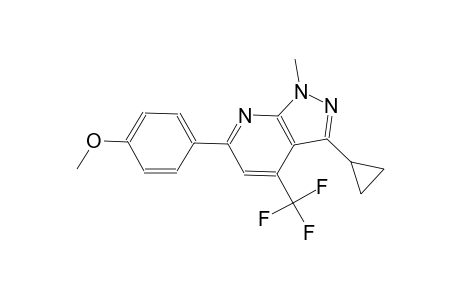 3-cyclopropyl-6-(4-methoxyphenyl)-1-methyl-4-(trifluoromethyl)-1H-pyrazolo[3,4-b]pyridine