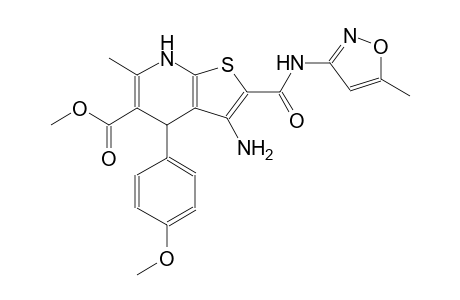 thieno[2,3-b]pyridine-5-carboxylic acid, 3-amino-4,7-dihydro-4-(4-methoxyphenyl)-6-methyl-2-[[(5-methyl-3-isoxazolyl)amino]carbonyl]-, methyl ester