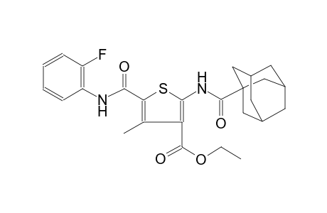 3-thiophenecarboxylic acid, 5-[[(2-fluorophenyl)amino]carbonyl]-4-methyl-2-[(tricyclo[3.3.1.1~3,7~]dec-1-ylcarbonyl)amino]-, ethyl ester