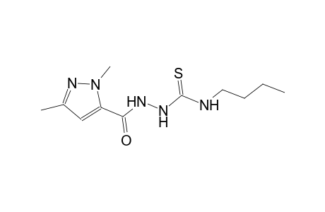 N-butyl-2-[(1,3-dimethyl-1H-pyrazol-5-yl)carbonyl]hydrazinecarbothioamide