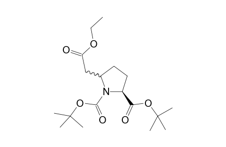 tert-Butyl (2S,5R/S)-1-(tert-butyloxycarbonyl)-5-[(2-ethoxycarbonyl)methyl]prolinate