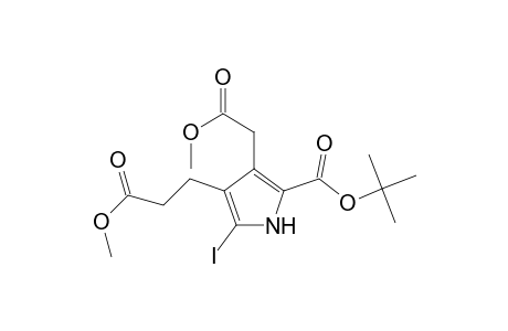 1H-Pyrrole-3-propanoic acid, 5-[(1,1-dimethylethoxy)carbonyl]-2-iodo-4-(2-methoxy-2-oxoethyl)-, methyl ester