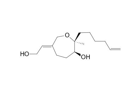 3-Oxepanol, 2-(5-hexenyl)-6-(2-hydroxyethylidene)-2-methyl-, (2.alpha.,3.beta.,6E)-(.+-.)-