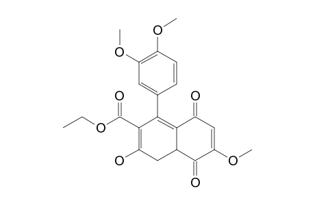 6-ETHOXYCARBONYL-5-(3,4-DIMETHOXYPHENYL)-7-HYDROXY-2-METHOXY-1A,8-DIHYDRO-1,4-NAPHTHOQUINONE