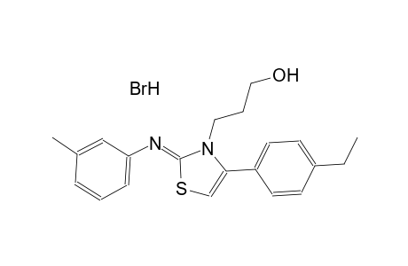 3-((2Z)-4-(4-ethylphenyl)-2-[(3-methylphenyl)imino]-1,3-thiazol-3(2H)-yl)-1-propanol hydrobromide