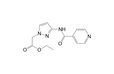 1H-Pyrazole-1-acetic acid, 3-[(4-pyridinylcarbonyl)amino]-, ethyl ester