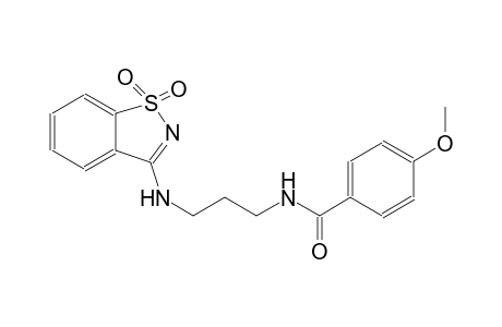 benzamide, N-[3-[(1,1-dioxido-1,2-benzisothiazol-3-yl)amino]propyl]-4-methoxy-