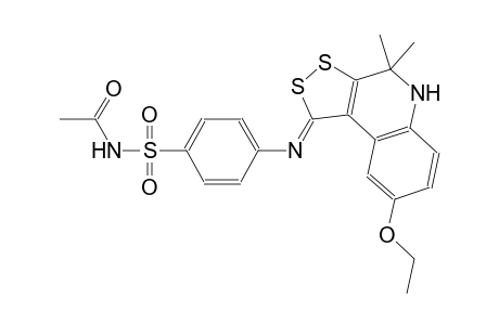 benzenesulfonamide, N-acetyl-4-[[(1Z)-8-ethoxy-4,5-dihydro-4,4-dimethyl-1H-[1,2]dithiolo[3,4-c]quinolin-1-ylidene]amino]-