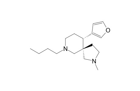 (+/-)-(5R,10S)-7-BUTYL-10-(FURAN-3-YL)-2-METHYL-2,7-DIAZA-SPIRO-[4.5]-DECANE