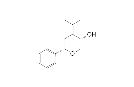 (3S*,6S*)-6-Phenyl-4-(propan-2-ylidene)oxan-3-ol