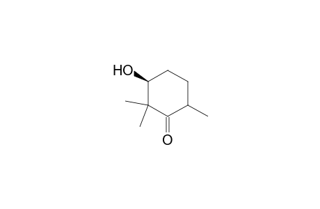 Cyclohexanone, 3-hydroxy-2,2,6-trimethyl-, (3S-trans)-