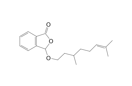 (+/-)-3-(3,7-dimethyloct-6-enyloxy)isobenzofuran-1(3H)-one