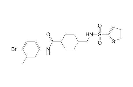 N-(4-bromo-3-methylphenyl)-4-{[(2-thienylsulfonyl)amino]methyl}cyclohexanecarboxamide