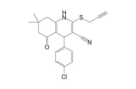 4-(4-Chlorophenyl)-7,7-dimethyl-5-oxo-2-(prop-2-yn-1-ylsulfanyl)-1,4,5,6,7,8-hexahydroquinoline-3-carbonitrile