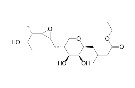 2-Butenoic acid, 3-methyl-4-[tetrahydro-3,4-dihydroxy-5-[[3-(2-hydroxy-1-methylpropyl)oxiranyl]methyl]-2H-pyran-2-yl]-, ethyl ester, [2S-[2.alpha.(Z),3.beta.,4.beta.,5.alpha.[2R*,3R*(1R*,2R*)]]]-