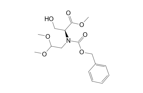 [S]-2-[(Benzyloxycarbonyl)-(2'',2''-dimethoxy-ethyl)amino]-3-hydroxy-propionic acid - Methyl ester