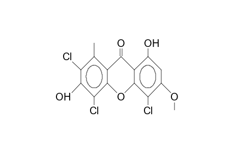 9H-Xanthen-9-one, 2,4,5-trichloro-3,8-dihydroxy-6-methoxy-1-methyl-