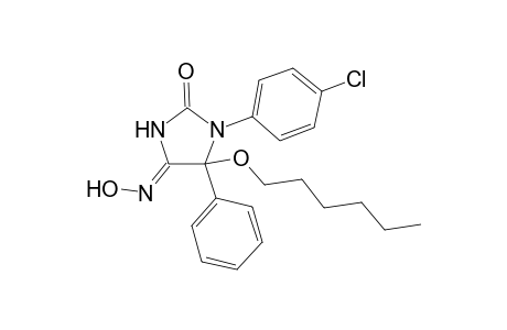 Imidazole-2,5(3H,4H)-dione, 3-(4-chlorophenyl)-4-hexyloxy-4-phenyl-, 5-oxime