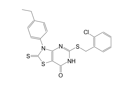 thiazolo[4,5-d]pyrimidin-7(6H)-one, 5-[[(2-chlorophenyl)methyl]thio]-3-(4-ethylphenyl)-2,3-dihydro-2-thioxo-