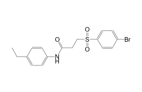 propanamide, 3-[(4-bromophenyl)sulfonyl]-N-(4-ethylphenyl)-
