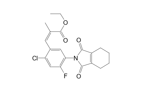 2-Propenoic acid, 3-[2-chloro-4-fluoro-5-(1,3,4,5,6,7-hexahydro-1,3-dioxo-2H-isoindol-2-yl)phenyl]-2-methyl-, ethyl ester