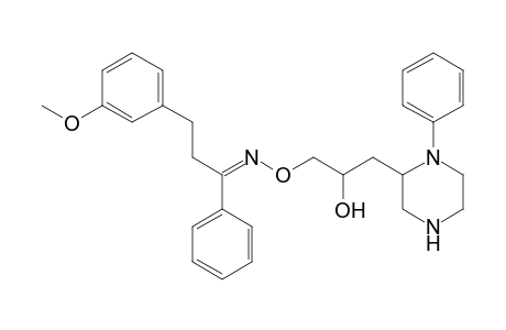 .beta.-(m-Methoxyphenyl)-1-[3-(N-phenylpiperazinyl)-2-hydroxypropyloximino]-1-phenylpropane