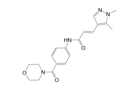 (2E)-3-(1,5-dimethyl-1H-pyrazol-4-yl)-N-[4-(4-morpholinylcarbonyl)phenyl]-2-propenamide