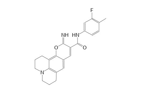 1H,5H,11H-[1]benzopyrano[6,7,8-ij]quinolizine-10-carboxamide, N-(3-fluoro-4-methylphenyl)-2,3,6,7-tetrahydro-11-imino-