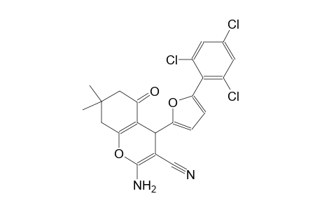 2-amino-7,7-dimethyl-5-oxo-4-[5-(2,4,6-trichlorophenyl)-2-furyl]-5,6,7,8-tetrahydro-4H-chromene-3-carbonitrile