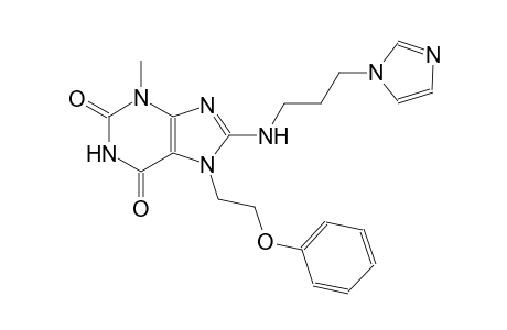 8-{[3-(1H-imidazol-1-yl)propyl]amino}-3-methyl-7-(2-phenoxyethyl)-3,7-dihydro-1H-purine-2,6-dione