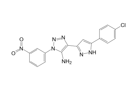 5-[3-(4-chlorophenyl)-1H-pyrazol-5-yl]-3-(3-nitrophenyl)-1,2,3-triazol-4-amine