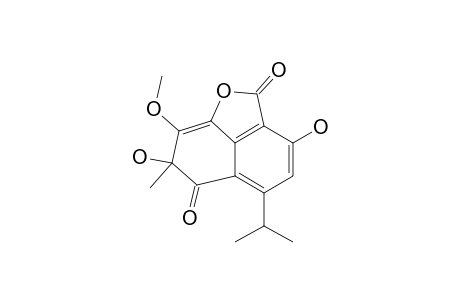 BOMBAMALONE_A;3,7-DIHYDROXY-5-ISOPROPYL-8-METHOXY-7-METHYL-7-H-NAPHTHO-[1.8-BC]-FURAN-2,6-DIONE