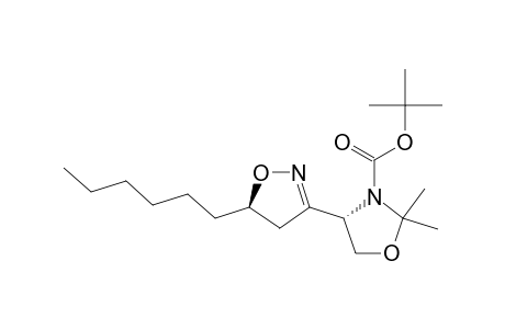 (5S,4'R)-5-HEXYL-(3'-tert-BUTOXYCARBONYL-2,2'-DIMETHYLOXAZOLIDINE-4'-YL)-4,5-DIHYDROISOOXAZOLE