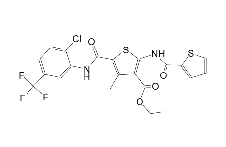 3-thiophenecarboxylic acid, 5-[[[2-chloro-5-(trifluoromethyl)phenyl]amino]carbonyl]-4-methyl-2-[(2-thienylcarbonyl)amino]-, ethyl ester