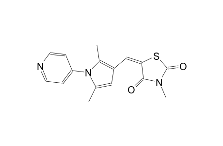 (5E)-5-{[2,5-dimethyl-1-(4-pyridinyl)-1H-pyrrol-3-yl]methylene}-3-methyl-1,3-thiazolidine-2,4-dione