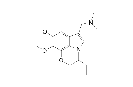 6-Dimethylaminomethyl-3-ethyl-8,9-dimethoxy-3,4-dihydropyrrolo[1,2,3-de]-2H-1,4-benzoxazine