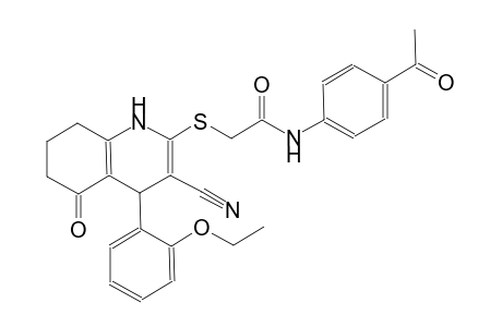 acetamide, N-(4-acetylphenyl)-2-[[3-cyano-4-(2-ethoxyphenyl)-1,4,5,6,7,8-hexahydro-5-oxo-2-quinolinyl]thio]-