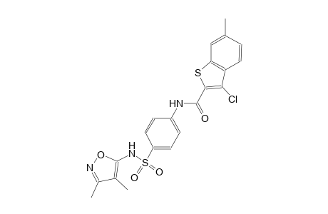 3-chloro-N-(4-{[(3,4-dimethyl-5-isoxazolyl)amino]sulfonyl}phenyl)-6-methyl-1-benzothiophene-2-carboxamide
