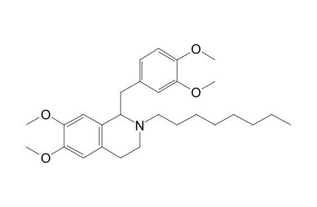 2Octyl-1-(3,4-dimethoxybenzyl)-6,7-dimethoxytetrahydroisoquinoline