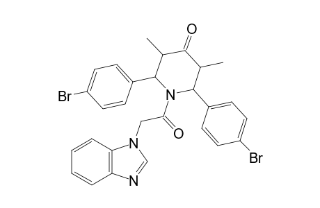 1-[2-(1H-Benzimidazol-1-yl)acetyl]-3,5-dimethyl-2,6-bis(p-bromophenyl)piperidin-4-one