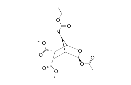DIMETHYL-(1RS,3RS,4SR,5RS,6RS,7SR)-3-EXO-ACETOXY-7-SYN-[(ETHOXYCARBONYL)-AMINO]-2-OXA-BICYCLO-[2.2.1]-HEPTANE-5-ENDO,6-ENDO-DICARBOXYLATE