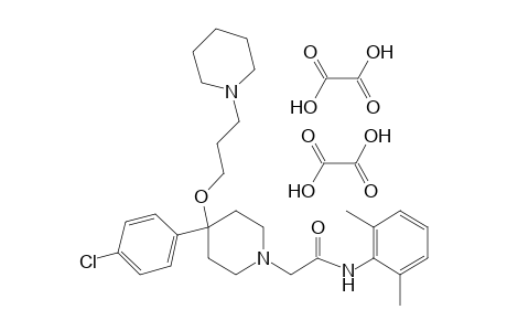 2-{4-(p-CHLOROPHENYL)-4-(3-PIPERIDINOPROPOXY)PIPERIDINO]-6'-METHYL-o-ACETOTOLUIDIDE, DIOXALATE