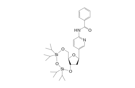 2-(N-Benzoylamino)-5-{3',5'-O-(1",1",3",3"-tetraisopropyl-disiloxane-1",3"-diyl)-2'-deoxy-.beta.-D-ribofuranosyl]-pyridine