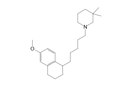 3,3-Dimethyl-1-[5-(6-methoxy-1,2,3,4-tetrahyronaphthalen-1-yl)-n-pentyl]piperidine