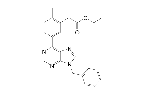 Ethyl 2-[5-(9-benzyl-9H-purin-6-yl)-2-methylphenyl]propanoate