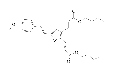 (2E,2'E)-Dibutyl 3,3'-{5-[(E)-(4-methoxyphenylimino)methyl]thiophene-2,3-diyl}diacrylate